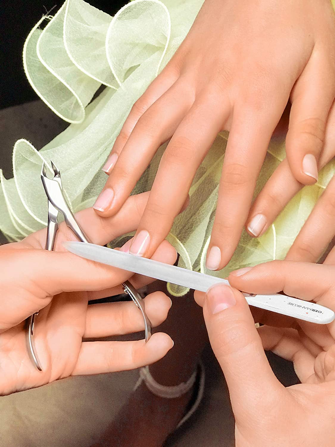 GERMANIKURE Mantra Glass Nail File in Suede Case, Ethically Made in Czech Republic - Professional Manicure & Pedicure Tools for Smooth Easy Shaping of Natural Fingernails Health & Beauty > Personal Care > Cosmetics > Cosmetic Tools > Nail Tools GERmanikure   