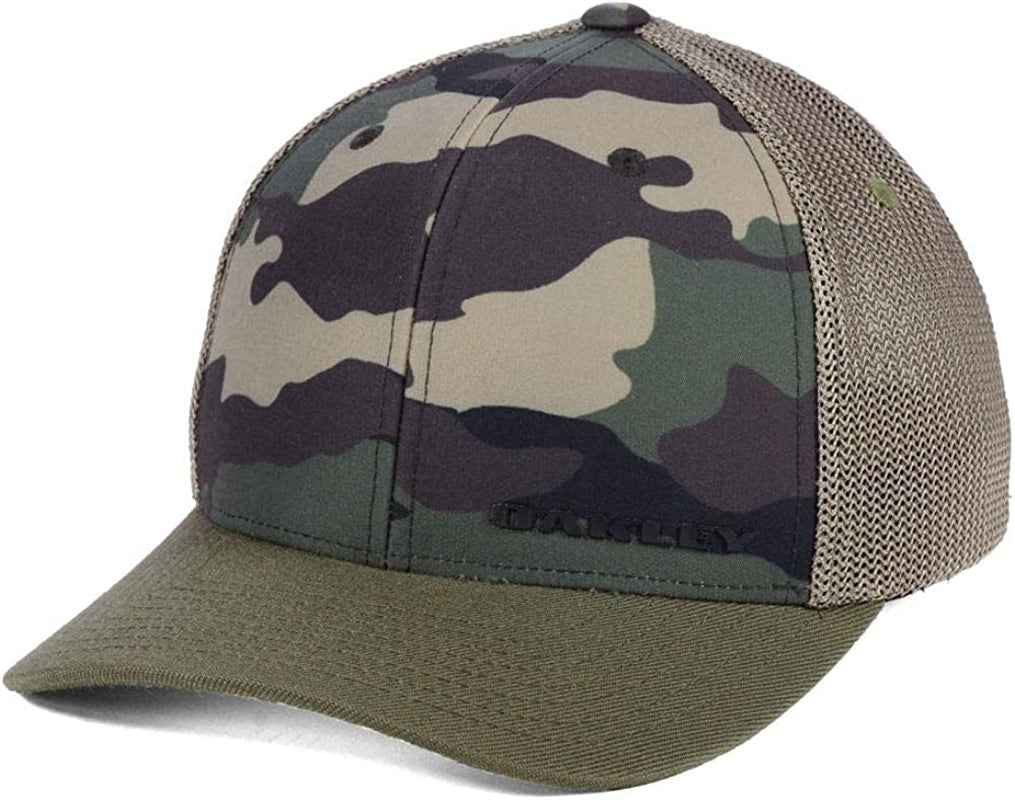 Oakley Indy Stretch-Fitted Cap Apparel & Accessories > Clothing Accessories > Hats Oakley Camo/Olive Small-Medium 
