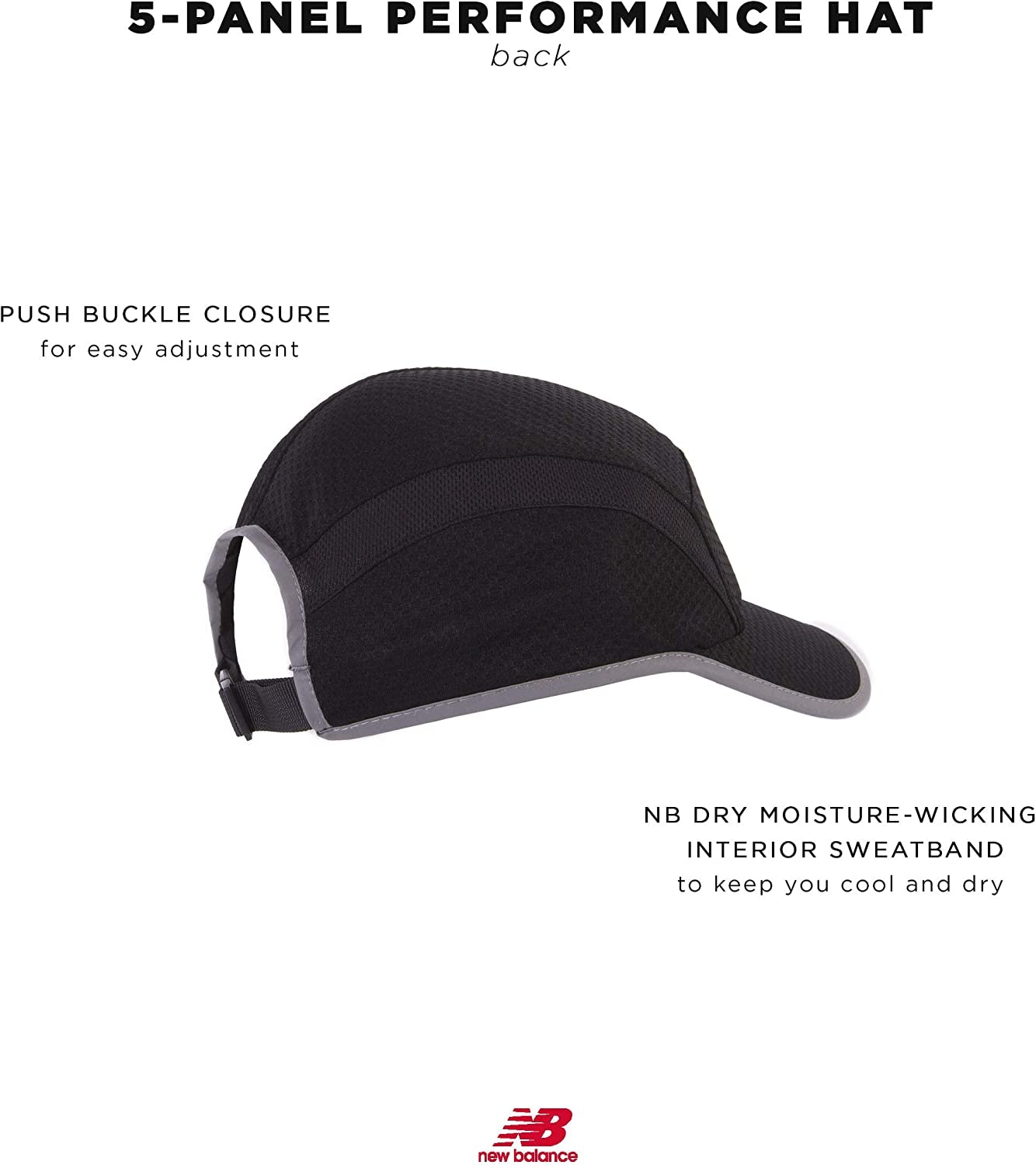 New Balance 5 Panel Performance Hat, Claret, One Size Apparel & Accessories > Clothing Accessories > Hats New Balance   