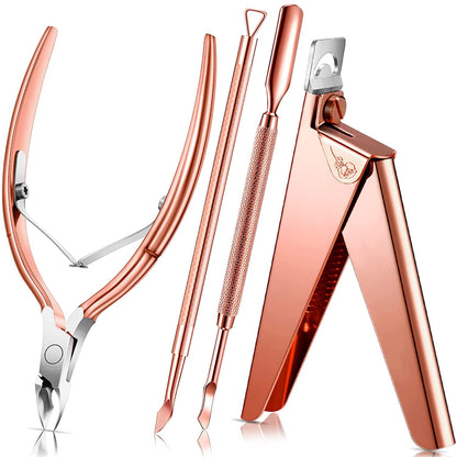 Nail Clippers for Acrylic Nails, Acrylic Nail Clipper, Nail Cutter, False Nail Tips Clipper Set, Stainless Steel Rainbow Color Nail Manicure Set for Salon Home Nail Art (Rainbow Color) Health & Beauty > Personal Care > Cosmetics > Cosmetic Tools > Nail Tools Mudder Rose Gold  