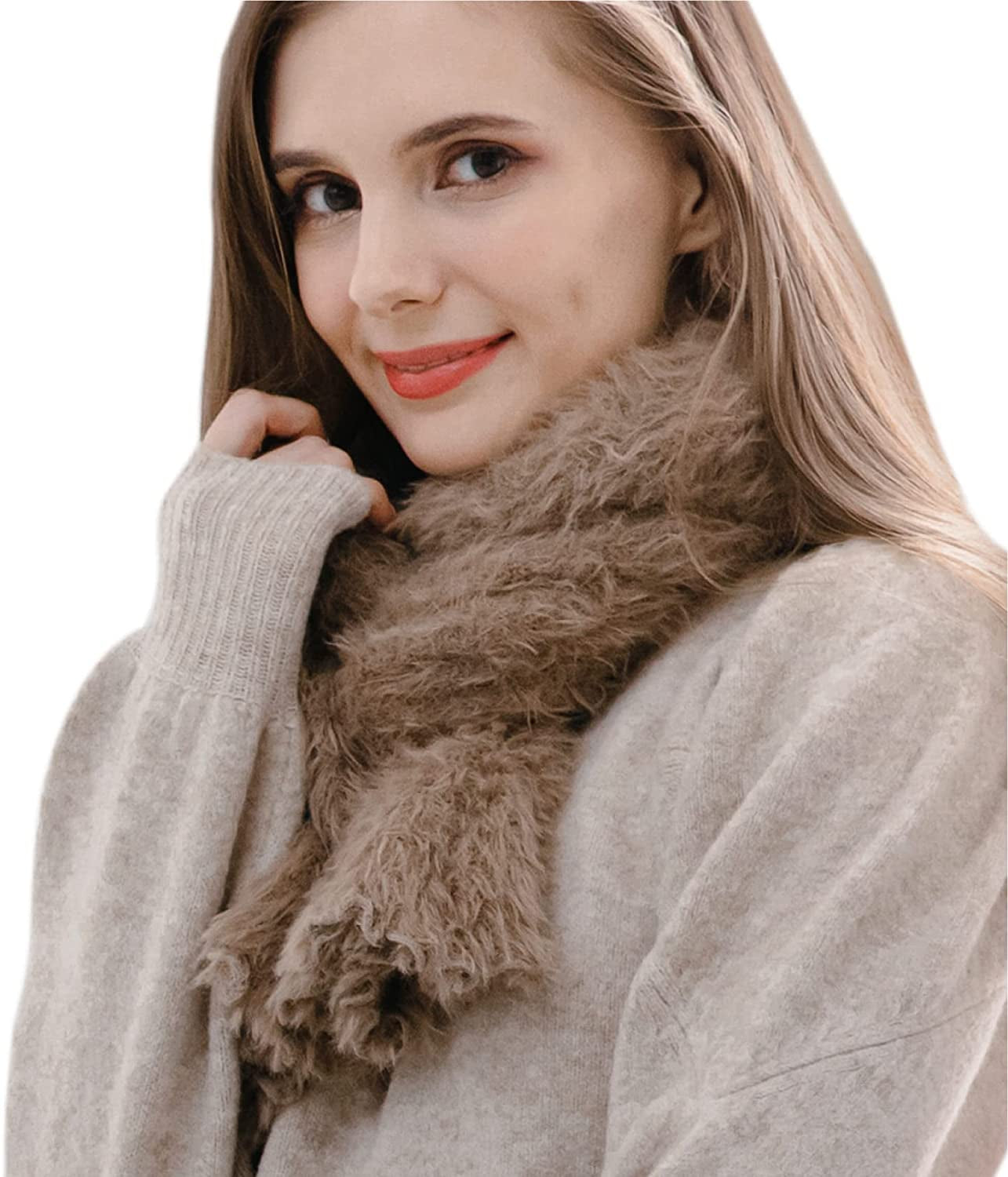ONE Scarf: Infinity Scarf, Faux Fur Shawl, Giving Shawl, Scarfs for Women Winter Warm, Shawl Wraps for Women by KM CHOICE Apparel & Accessories > Clothing Accessories > Scarves & Shawls KM CHOICE Khaki  
