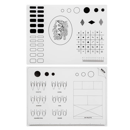 Segbeauty 2Pcs Acrylic Nail Mats, 16" Silicone DIY Nail Art Stamping Mats, Workspace Stamping Plate Manicure Mat, Nail Polish Coloring Practice Pad, Nail Sticker Trainer Guide Table Cover Palette Tool Health & Beauty > Personal Care > Cosmetics > Cosmetic Tools > Nail Tools Segbeauty Diamond Style  