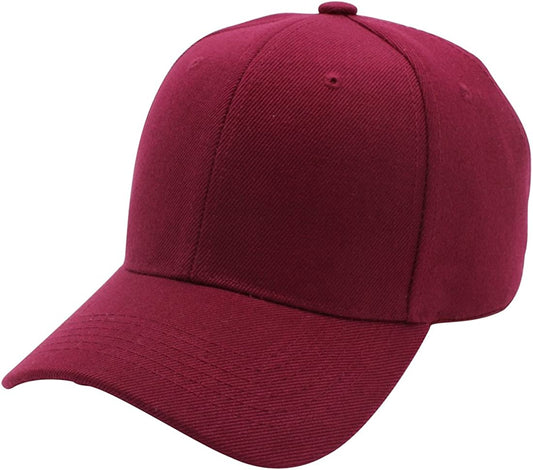 Top Level Baseball Cap Men Women - Classic Adjustable Plain Hat Apparel & Accessories > Clothing Accessories > Hats Top Level Burgundy  
