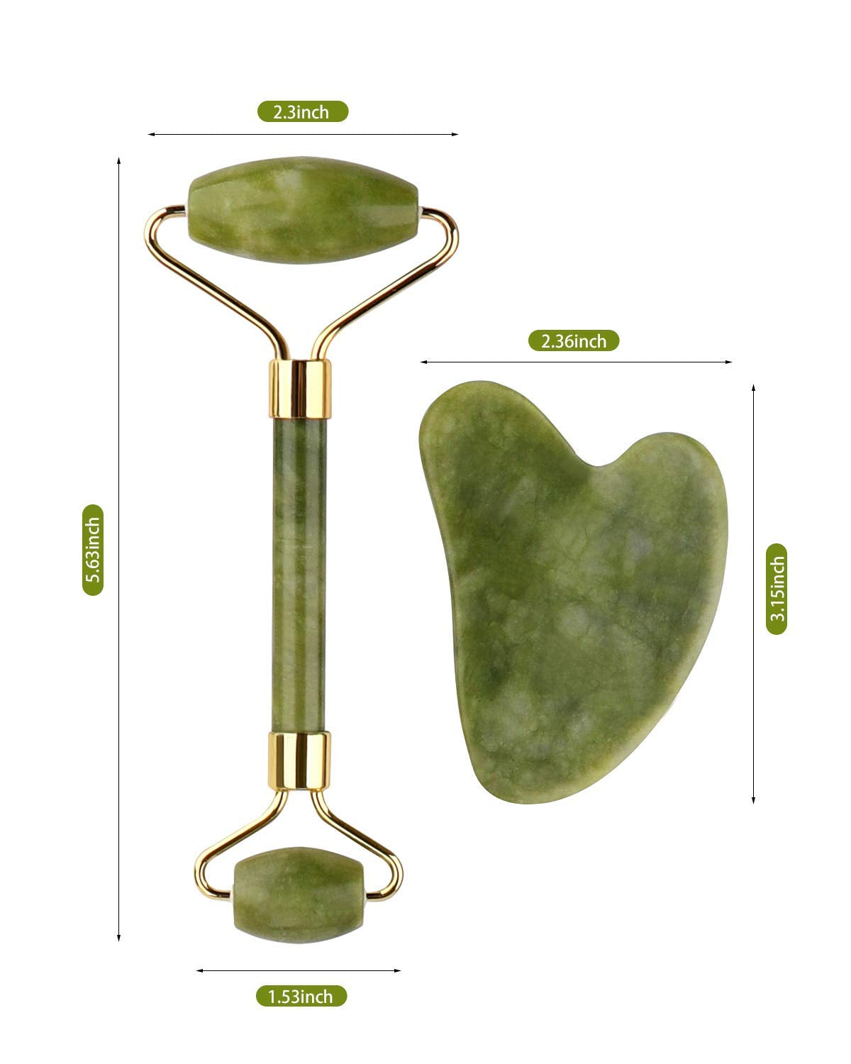 Jade Roller for Face, Jade Roller and Gua Sha Set, EUASOO 100% Real Natural Beauty Jade Facial Roller Massage Tool for Face Eyes Neck Body – anti Aging Beauty Treatment Health & Beauty > Personal Care > Cosmetics > Cosmetic Tools > Skin Care Tools EUASOO   