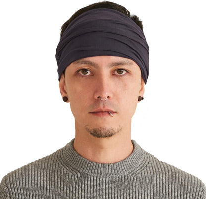 CCHARM Headband Bandana Japanese Style - Mens Head Wrap Womens Hair Band by Casualbox Apparel & Accessories > Clothing Accessories > Bandanas & Headties CCHARM Dark Gray Medium 