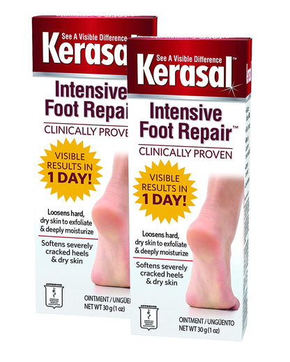 Kerasal Intensive Foot Repair, Skin Healing Ointment for Cracked Heels and Dry Feet, 1 Oz Health & Beauty > Personal Care > Foot Care EMCW9 Nighttime Intensive Foot Repair  