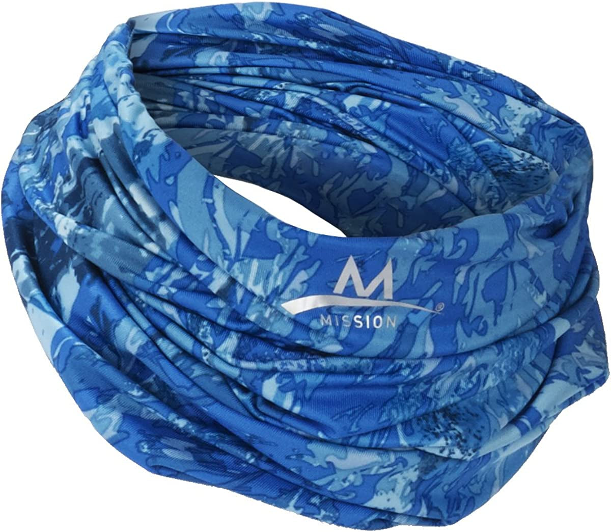 Mission Multi-Cool 12 in 1 Multifunctional Gaiter and Headwear Apparel & Accessories > Clothing Accessories > Headwear Mission Athlete Care Static Teal  