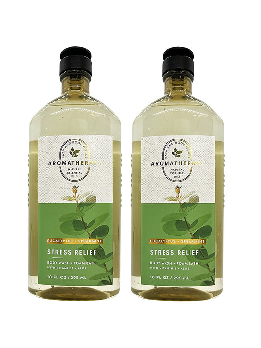 Bath and Body Works 2 Pack Aromatherapy Stress Relief Eucalyptus & Spearmint Shower Gel. 10 Oz. Health & Beauty > Personal Care > Cosmetics > Bath & Body Bath & Body Works Eucalyptus,Spearmint 10 Fl Oz (Pack of 2) 
