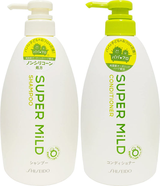 Shiseido Super Mild Hair Care Set: Shampoo & Conditioner - 2 X 600Ml Pump Bottles Health & Beauty > Personal Care > Hair Care Shiseido   