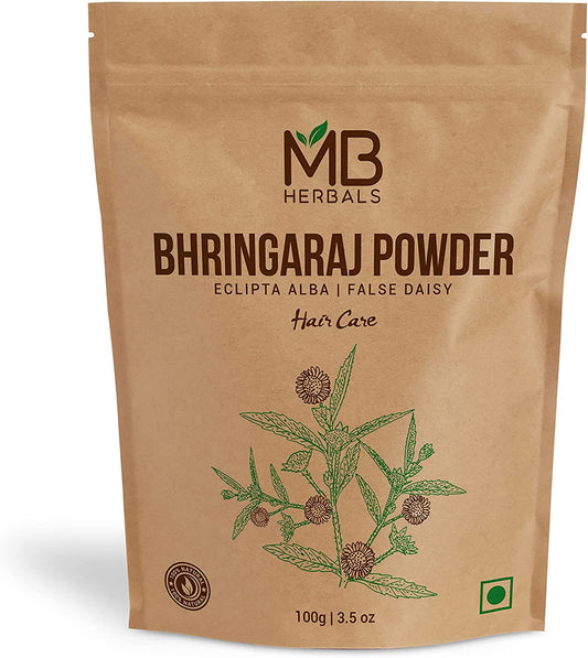 MB Herbals Pure Bhringraj Powder 100 Grams | Pure Bhringaraj Eclipta Alba Powder | Hair Growth Health & Beauty > Personal Care > Hair Care MB Herbals   