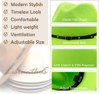 Lisianthus Women Belt Buckle Fedora Hat Apparel & Accessories > Clothing Accessories > Hats Lisianthus   