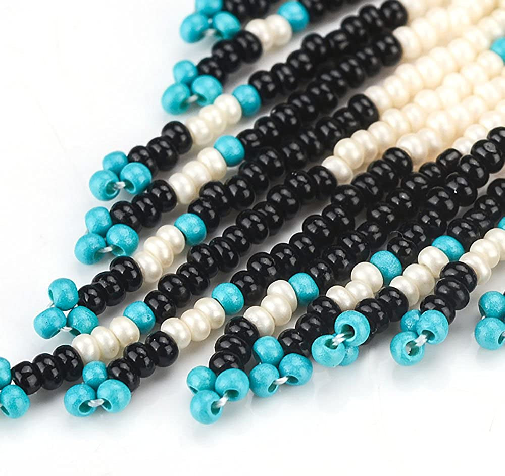 Native American Beaded Tassel Earrings with Fringe Seed Bead Boho for Women Long Dangle Beads Jewelry Apparel & Accessories > Jewelry > Earrings Tarsus   
