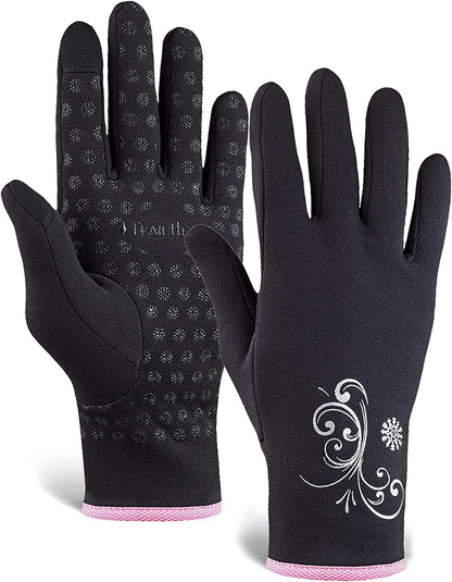 Trailheads Women’S Running Gloves | Touchscreen Gloves | Power Stretch Winter Running Accessories Apparel & Accessories > Clothing Accessories > Gloves & Mittens TrailHeads black/fast pink Large 