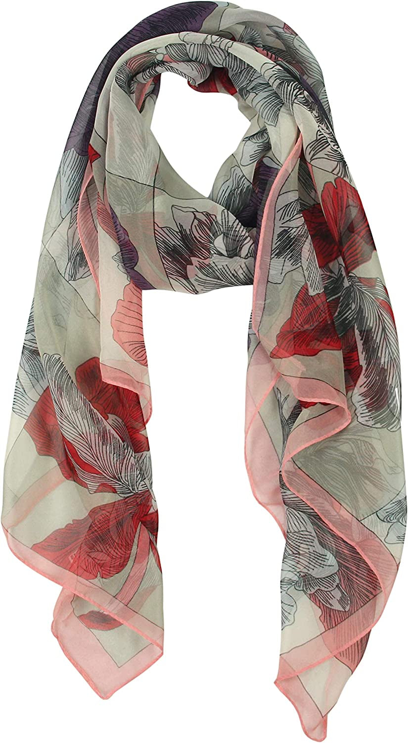 Long Chiffon Sheer Scarf Gradient - Pantonight Shaded Colors Lightweight Scarf for Womens Apparel & Accessories > Clothing Accessories > Scarves & Shawls PANTONIGHT No.729  