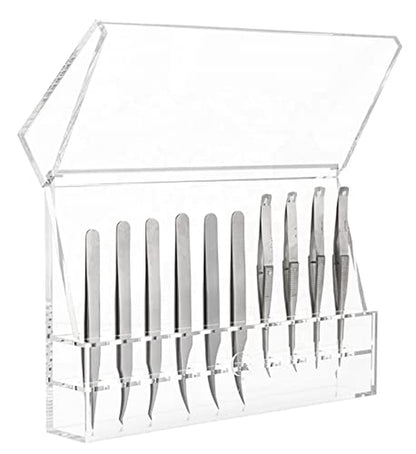 Eyelash Extension Supplies Acrylic Lashes-Holder Pad Eye Individual Lashes Makeup Tools Palette 1Pcs Lash Extension Glue Pallet Holder Card Professional Salon Use by GEMERRY Health & Beauty > Personal Care > Cosmetics > Cosmetic Tools > Makeup Tools GEMERRY 1pcs Transparent Tweezers Holder (10-slot)  