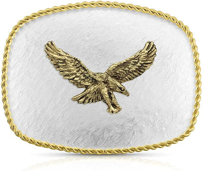 Montana Silversmiths Rope Trimmed Filigree Engraved Classic Western Buckle Apparel & Accessories > Clothing Accessories > Belt Buckles Montana Silversmiths Rippling Waters Eagle  