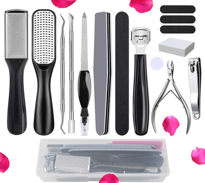 Professional Pedicure Kit 15 Pcs,Vnina Pedicure Tools Set,Nail Tools Supplies Set, Foot Scrub Deadskin Callus Remover, Stainless Steel Foot File Pedicure Supplies for Men Women Care Health & Beauty > Personal Care > Foot Care Vnina   