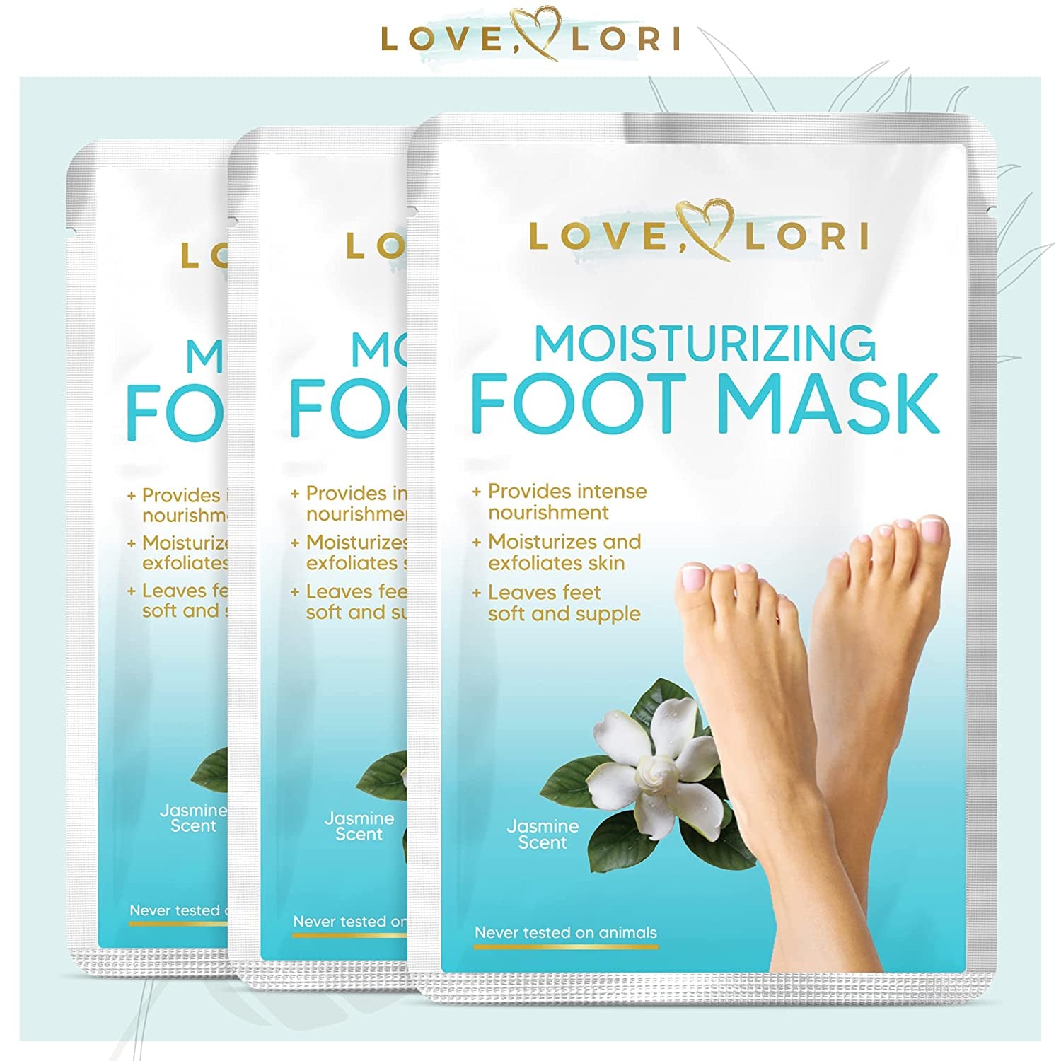 Foot Mask Moisturizing 3 Pairs by Love Lori – Ultra Hydrating Foot Mask for Dry Cracked Feet, (NON-PEEL) with Hyaluronic Acid, Shea Butter & Coconut Oil – Great Self Care Gifts for Women & Men Health & Beauty > Personal Care > Foot Care LOVE, LORI   