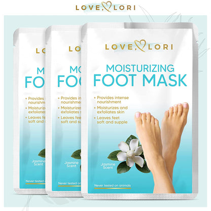Foot Mask Moisturizing 3 Pairs by Love Lori – Ultra Hydrating Foot Mask for Dry Cracked Feet, (NON-PEEL) with Hyaluronic Acid, Shea Butter & Coconut Oil – Great Self Care Gifts for Women & Men Health & Beauty > Personal Care > Foot Care LOVE, LORI   