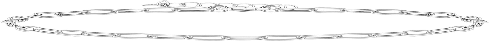 PAVOI 14K Gold Plated Charm Link Flat Gold Anklets for Women Apparel & Accessories > Jewelry > Anklets PAVOI Paperclip white plated 