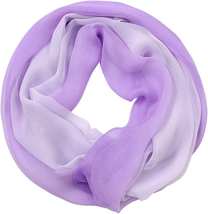 Ombre Silk Scarf Oblong Gradiente Scarves Lightweight Accent Scarfs for Women Apparel & Accessories > Clothing Accessories > Scarves & Shawls Yeieeo   