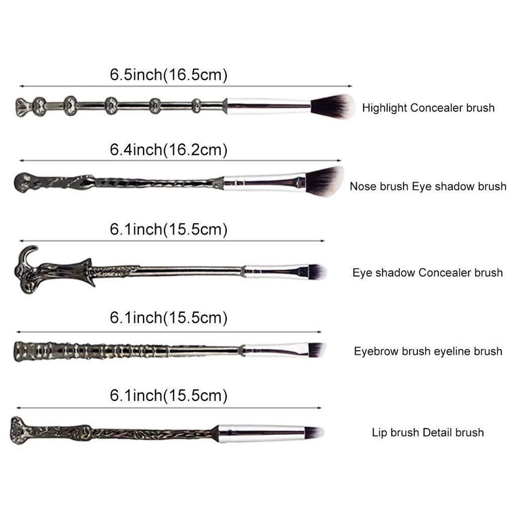 Mirabelly Wand Potter Makeup Brushes with Gift Bag for Makeup 5Pcs Magic Eye Shadow Eyeliner Blending Pencil Lip Brush Beauty Tools" Health & Beauty > Personal Care > Cosmetics > Cosmetic Tools > Makeup Tools Perfectostore   