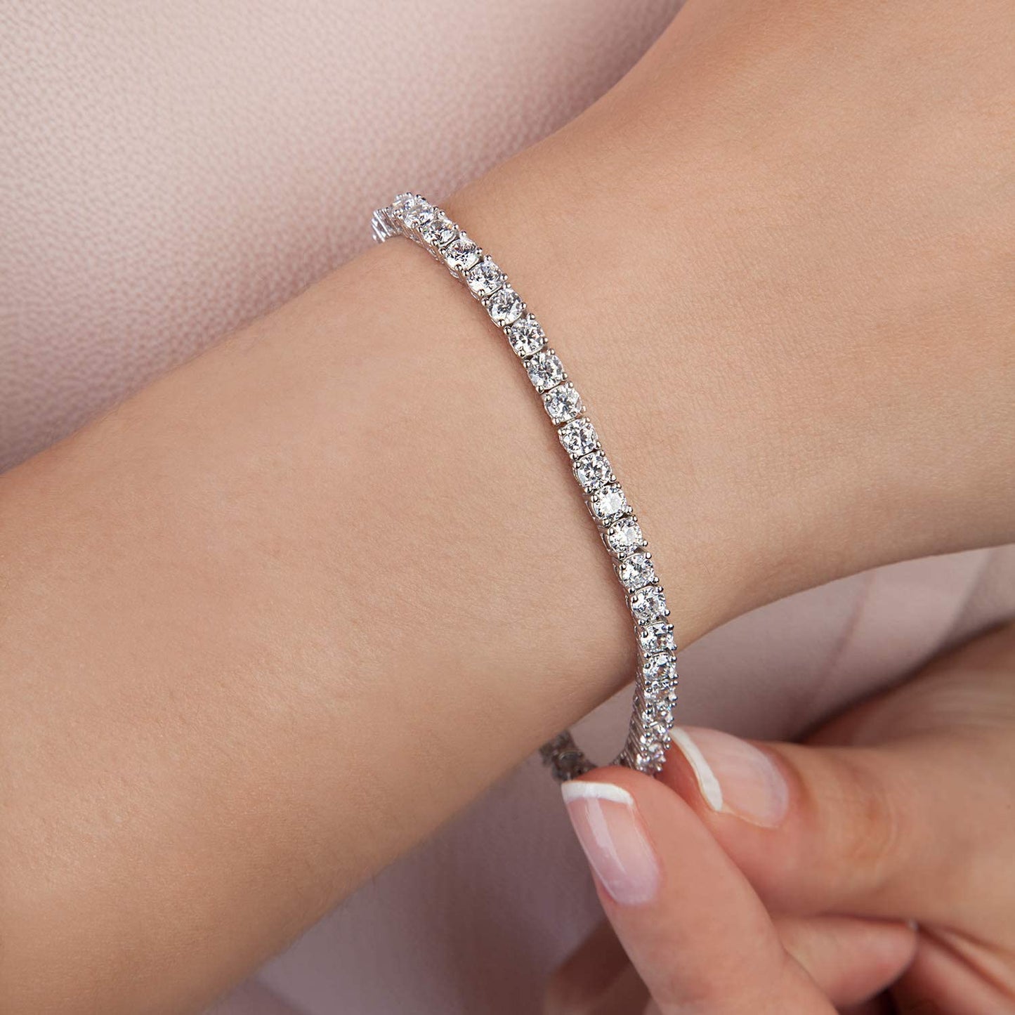 PAVOI 14K Gold Plated 3Mm Cubic Zirconia Classic Tennis Bracelet | Gold Bracelets for Women | Size 6.5-7.5 Inch Apparel & Accessories > Jewelry > Bracelets PAVOI   