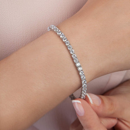 PAVOI 14K Gold Plated 3Mm Cubic Zirconia Classic Tennis Bracelet | Gold Bracelets for Women | Size 6.5-7.5 Inch Apparel & Accessories > Jewelry > Bracelets PAVOI   