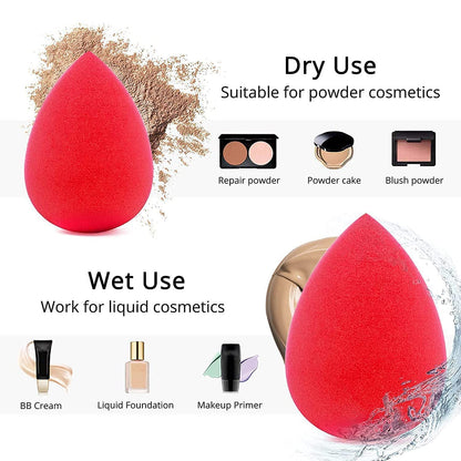 BEAKEY 5 Pcs Makeup Sponge Set, Foundation Blending Beauty Sponge, Flawless for Liquid, Cream, and Powder, Multi-Colored Makeup Sponges Health & Beauty > Personal Care > Cosmetics > Cosmetic Tools > Makeup Tools BEAKEY   