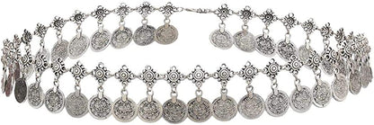 Idealway Gypsy Silver Dangle Coins Belly Chain Hippie Boho Belt Belly Dance Chain Body Jewelry Apparel & Accessories > Jewelry > Body Jewelry idealway AS  