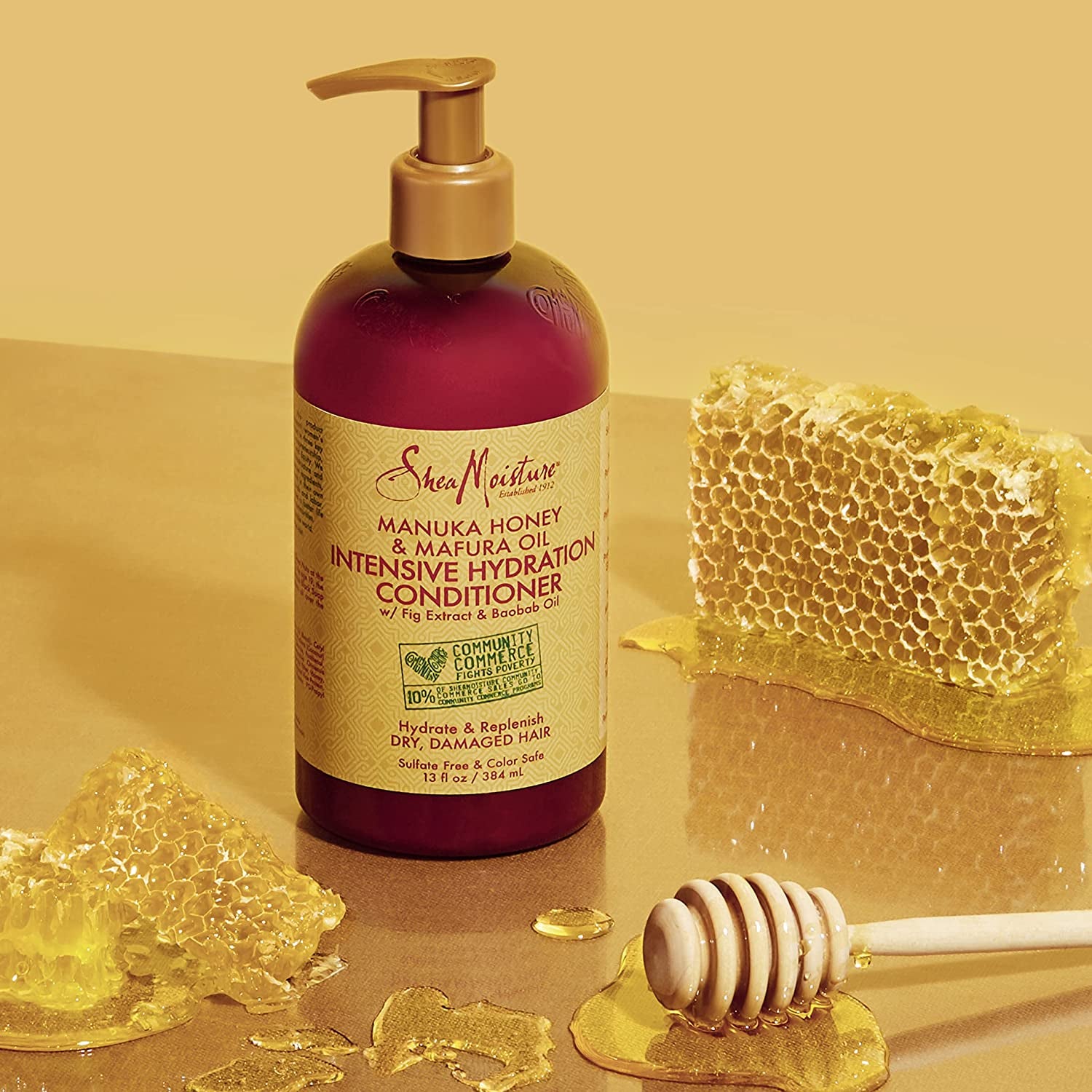 Sheamoisture Conditioner Intensive Hydration for Dry, Damaged Hair Manuka Honey and Mafura Oil to Nourish and Soften Hair 13 Oz Health & Beauty > Personal Care > Hair Care SheaMoisture   