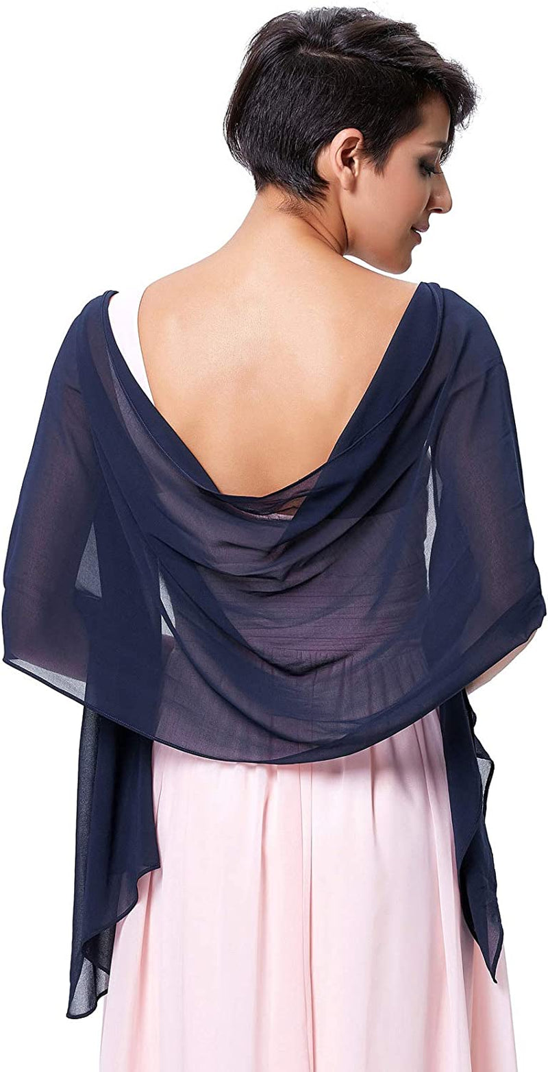 Kate Kasin Soft Chiffon Pashmina Scarf Shawls and Wraps for Formal Evening Party Dress, Bride Bridesmaid Shawl for Wedding Apparel & Accessories > Clothing Accessories > Scarves & Shawls Kate Kasin   