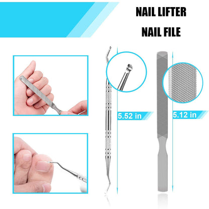 Ingrown Toenail Tool Kit (9PCS), Professional Toe Nail Clipper Set for Ingrown & Thick Nail, Stainless Steel Ingrown Toenail Kit, Surgery Grade Manicure Pedicure Tool by Dualeco Health & Beauty > Personal Care > Cosmetics > Cosmetic Tools > Nail Tools Dualeco   