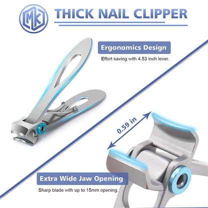 Toenail Clippers Kit for Ingrown/Thick Nail, Ingrown Toenail Tool Kit with Ingrown Toenail Clipper/Corrector, Wide Jaw Opening Nail Clipper for Thick Nail, Pedicure Tool for Seniors/Adult by MAYKI Health & Beauty > Personal Care > Cosmetics > Cosmetic Tools > Nail Tools MAYKI   