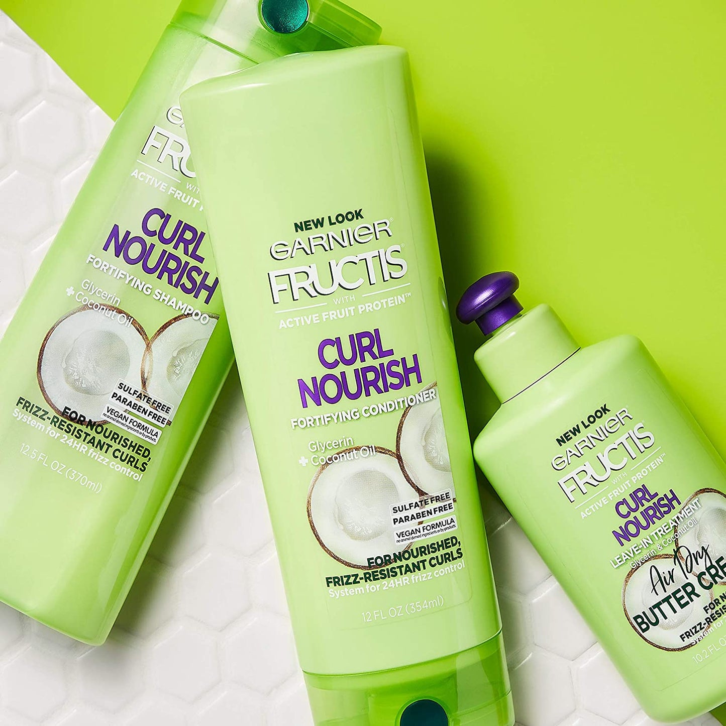 Garnier Hair Care Fructis Triple Nutrition Curl Nourish Conditioner, 12 Flu Health & Beauty > Personal Care > Hair Care Garnier   