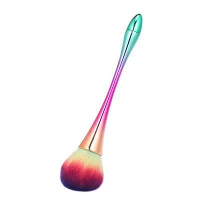Nail Art Dust Remover Brush Aluminum Handle Nail Soft Dust Cleaning Brush Acrylic UV Gel Powder Removal Manicure Tool (Rainbow) Health & Beauty > Personal Care > Cosmetics > Cosmetic Tools > Nail Tools An-self   