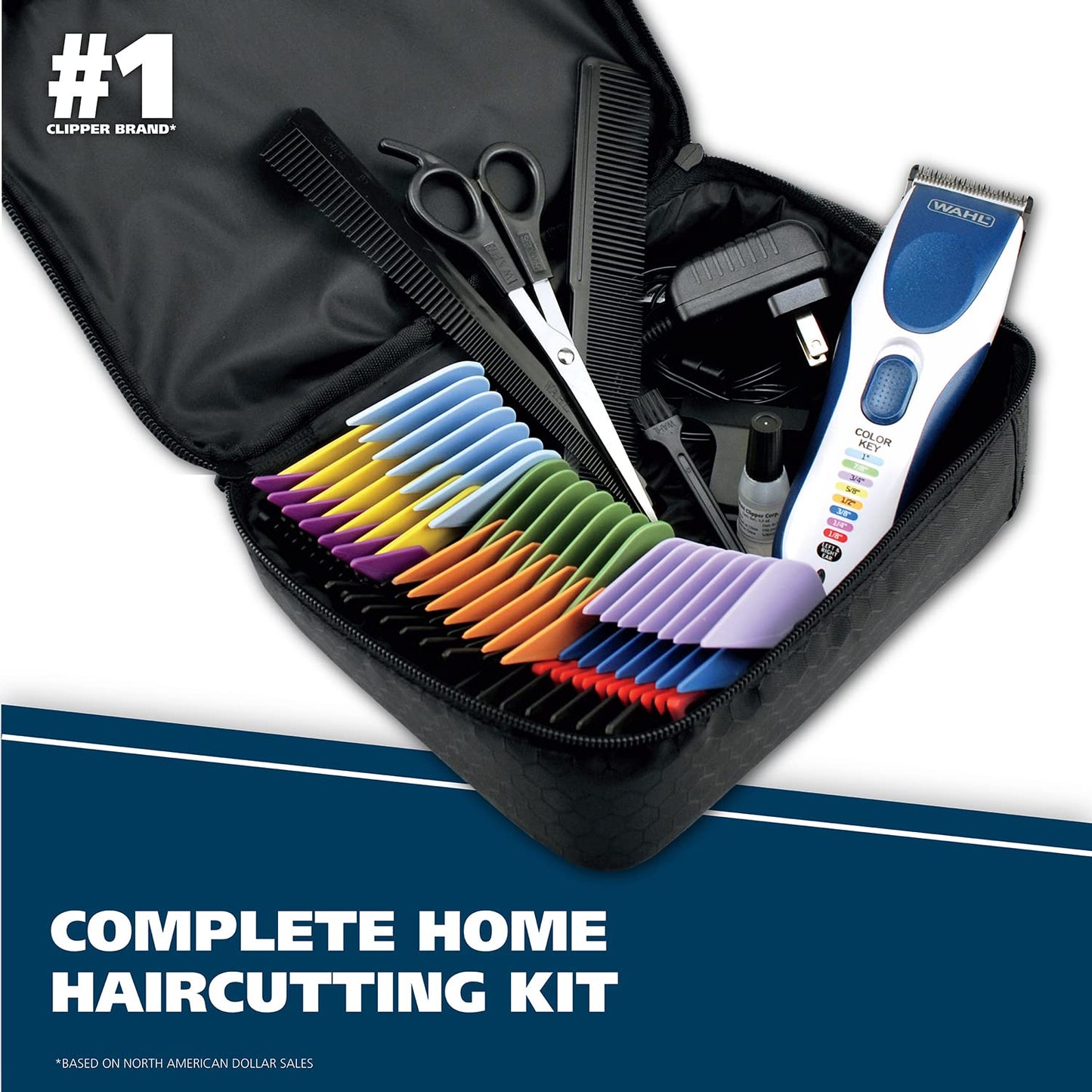 Wahl Color Pro Cordless Rechargeable Hair Clipper & Trimmer – Easy Color-Coded Guide Combs - for Men, Women, & Children – Model 9649P Health & Beauty > Personal Care > Hair Care Wahl Clipper   