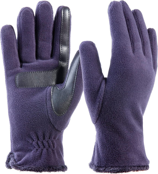 Isotoner Womens Isotoner Womens Stretch Fleece Water Repellent Gloves with Microluxe Lining and Smart Touch Technology Apparel & Accessories > Clothing Accessories > Gloves & Mittens KYLIE MAX Midnight Blue - Smartdri One Size 