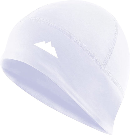 Skull Cap Helmet Liner Running Beanie - Winter Thermal under Helmet Cycling Head Hat - Ultimate Moisture Wicking Performance Apparel & Accessories > Clothing Accessories > Headwear Tough Headwear White One Size 