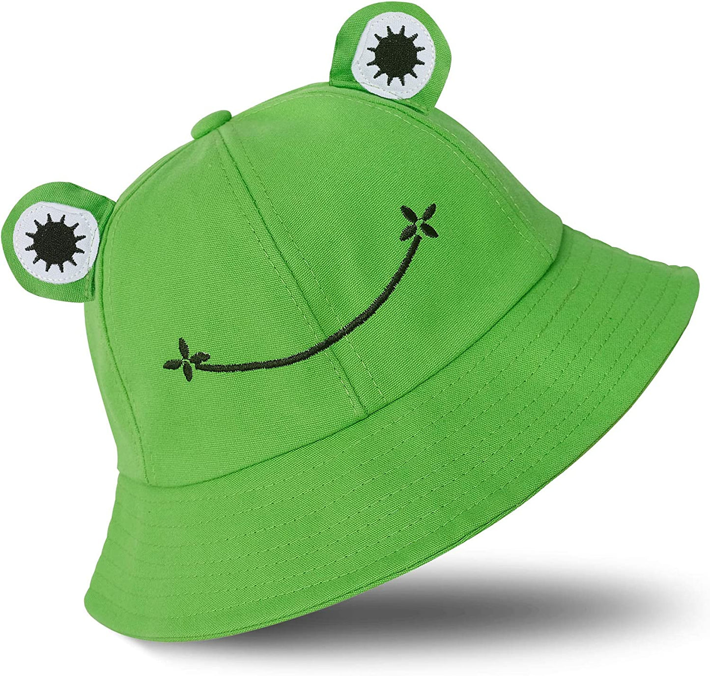 SAOROPEB Frog Hat for Adult Teens, Cute Frog Bucket Hat, Cotton Bucket Hat Funny Hat Fisherman Hat for Men Women Apparel & Accessories > Clothing Accessories > Hats SAOROPEB Green  
