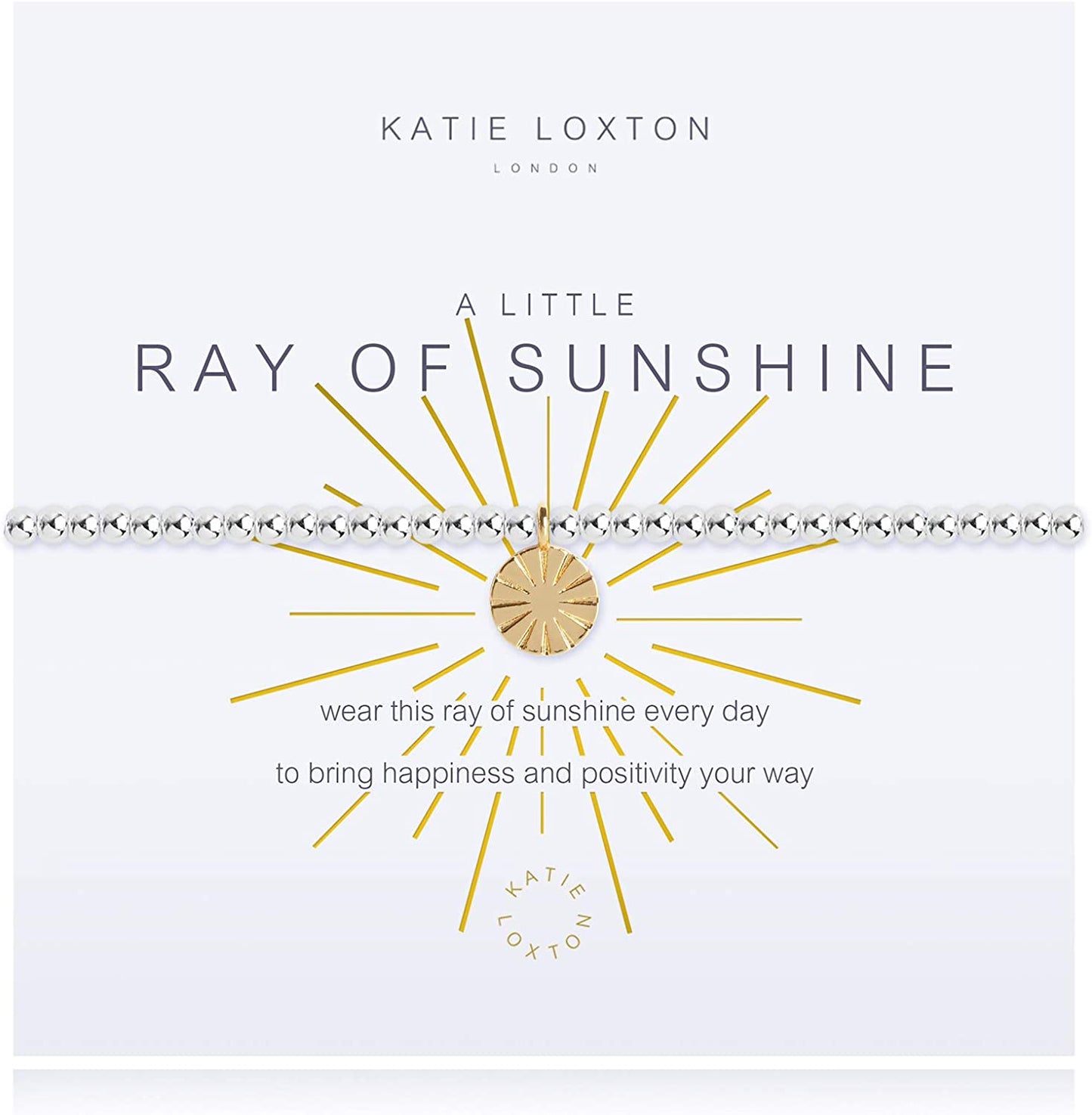 KATIE LOXTON a Little Summer Womens Stretch Adjustable Band Fashion Charm Bracelet Apparel & Accessories > Jewelry > Bracelets Katie Loxton Ray of Sunshine  
