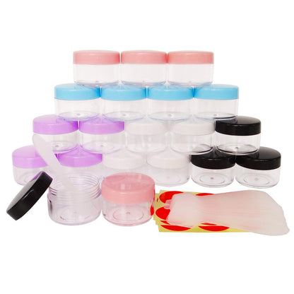 Greatforu 50Pcs Cosmetic Spatula for Face Cream Stick Plastic Frosted Tip Spoon Disposable Makeup Tool for Easy Mixing, Sampling, Waxing DIY Beauty Tools, 3.2'' X 0.6'', Clear, Pink, Purple Health & Beauty > Personal Care > Cosmetics > Cosmetic Tools > Skin Care Tools GreatforU 20pcs 15ml Multi colored  