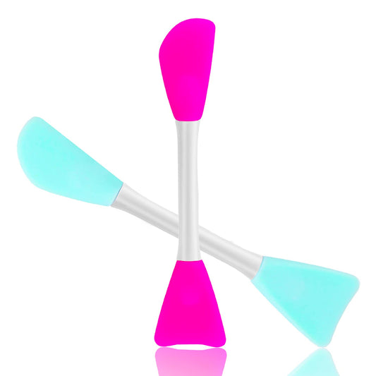 Rampula Mask Applicator Silicone Face Brush Face Mud Cream,Clay Mask,Diy,Modeling Mask Brushes DIY Mud Mixing Spatula Double-End Handheld Scoop Skin Care Make up Foundation Gel Cosmetic Tool Health & Beauty > Personal Care > Cosmetics > Cosmetic Tools > Makeup Tools RamPula Blue and Rose Red  