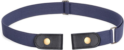 No Buckle Stretch Belt for Women Men Elastic Waist Belt up to 72 Inch for Jeans Pants Apparel & Accessories > Clothing Accessories > Belts WERFORU D-blue Pants Size 23"-30" 