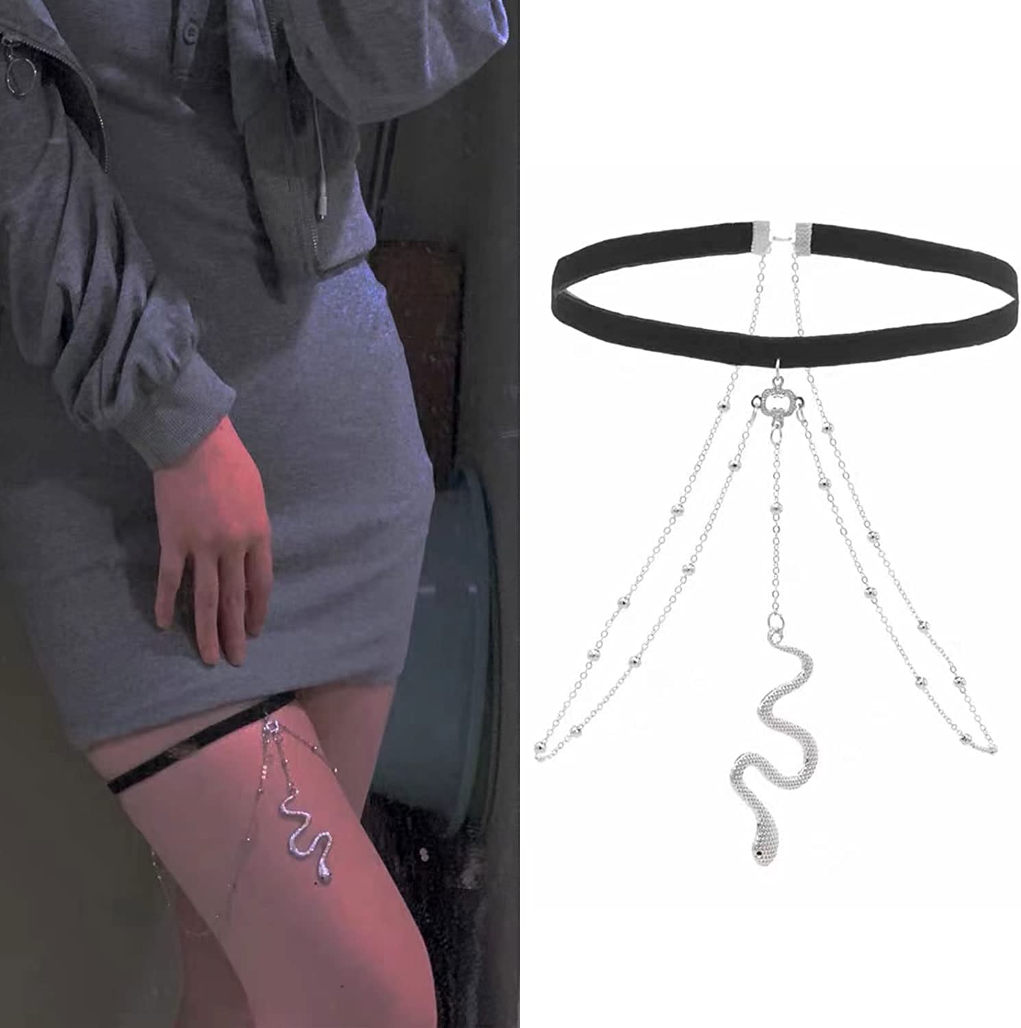 Body Chains Pendant Thigh Beach Leg Chain Jewelry for Women Glitter Fashion Body Jewelry Accessory Apparel & Accessories > Jewelry > Body Jewelry KASUWA   