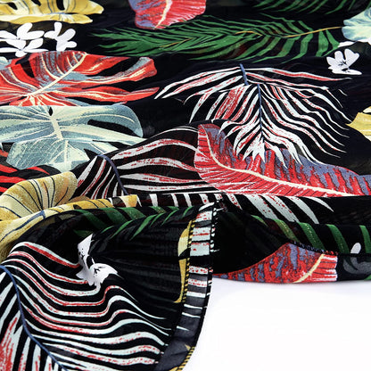 GERINLY Summer Scarfs for Women Lightweight Peony Print Hawaiian Wrap Beach Shawl Cotton Voile Head Scarf Apparel & Accessories > Clothing Accessories > Scarves & Shawls GERINLY   