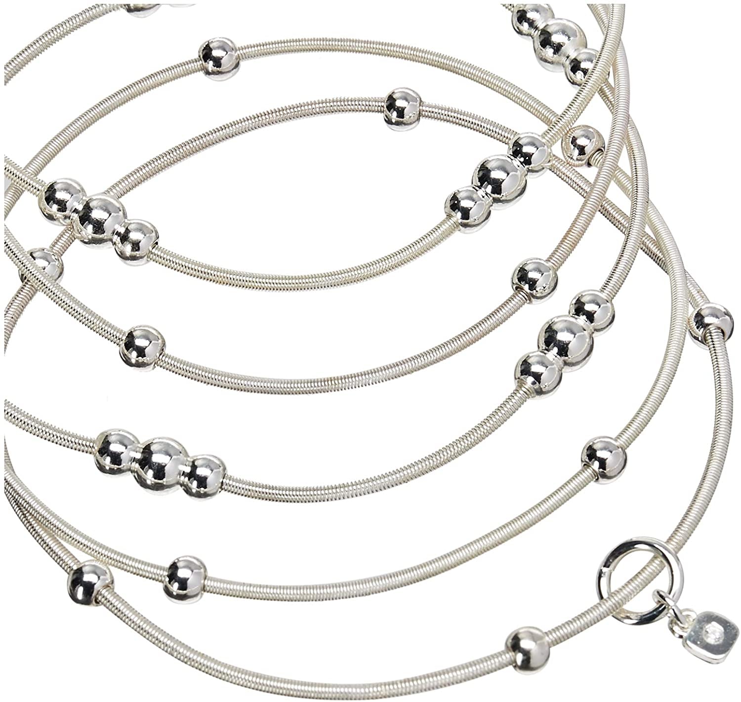 NINE WEST Women'S Ignite the Night Silvertone 5 Row Stretch Bracelet Apparel & Accessories > Jewelry > Bracelets Nine West   