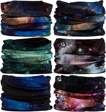 VANCROWN Headband Neck Gaiter Head Wrap Headwear Face Mask Magic Scarf Bandana for Men and Women Apparel & Accessories > Clothing Accessories > Headwear VANCROWN 6PCS.Black  
