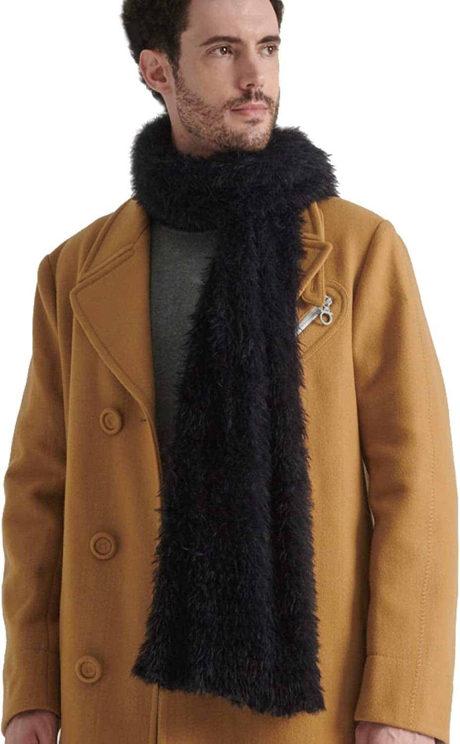 ONE Scarf: Infinity Scarf, Faux Fur Shawl, Giving Shawl, Scarfs for Women Winter Warm, Shawl Wraps for Women by KM CHOICE Apparel & Accessories > Clothing Accessories > Scarves & Shawls KM CHOICE Black  