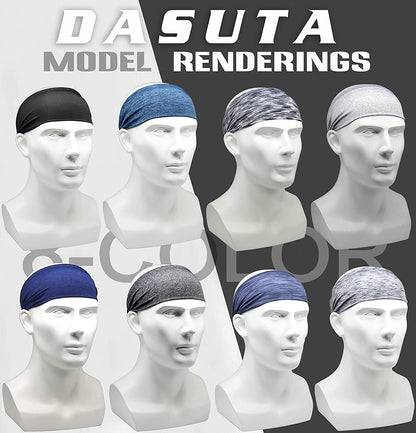 DASUTA 8 PCS Women'S Workout Headbands Yoga Sport Sweatbands Fitness Hairbands for Travel Athletic Elastic Moisture Wicking for Men and Women Apparel & Accessories > Clothing Accessories > Bandanas & Headties DASUTA   